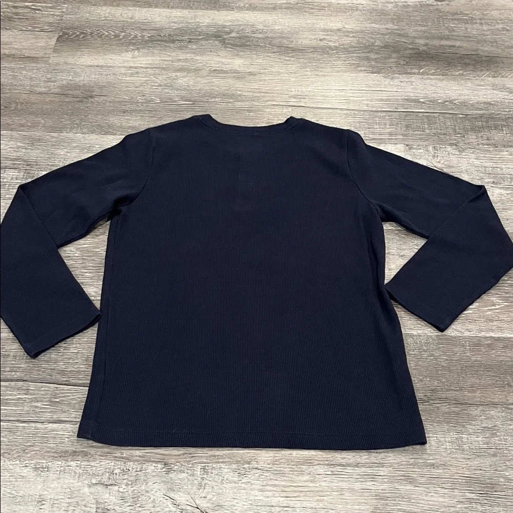 Gymboree Navy Long Sleeve Tee with Button Detail